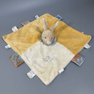 Noukie's Lovey Plush Security Blanket Kangaroo Yellow Cream Lovie Comfort 2004